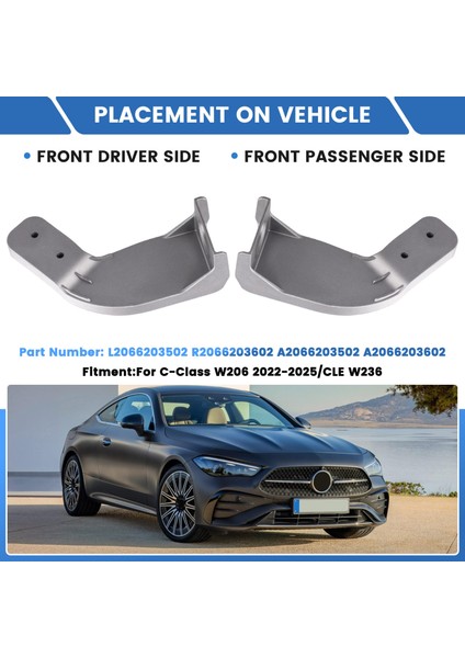 1paır Ön Tampon Crossbar Braket Onarım Montajı Mercedes-Benz C-Serisi W206 2022-2025 A2066203502 A2066203602 (Yurt Dışından) fırsatları