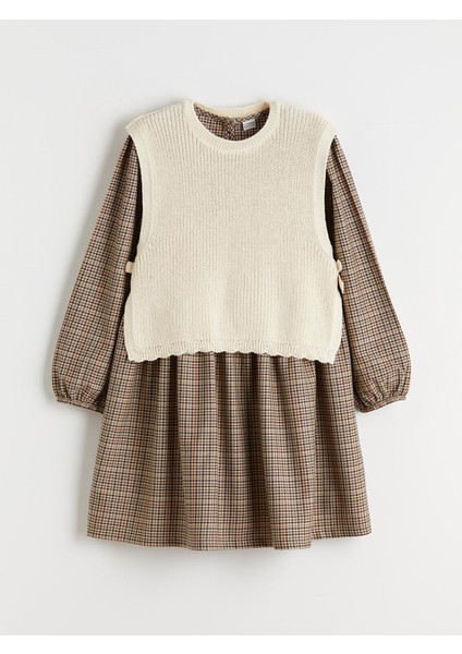 Yeni Sezon Ekose Kız Çocuk Elbise ve Süveter modelleri