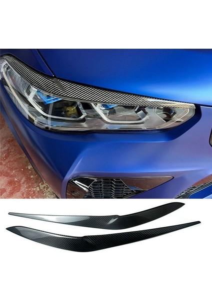 Karbon Fiber Tarzı Ön Far Lambası Kaş Göz Kapağı Kapak Bmw X5 G05 X6 G06 2019-2022 Refıt Aksesuarları 2 Pcs (Yurt Dışından) fiyatları