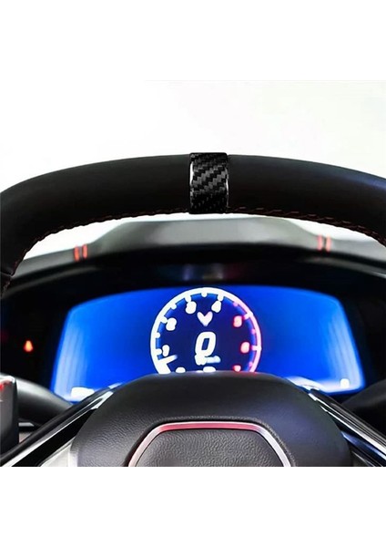 Chevrolet Için Gerçek Karbon Fiber Corvette C8 2020-2022 Direksiyon Simidi Dekorasyon Yüzük Kapak Iç Sticker (Kırmızı) (Yurt Dışından) fiyatları