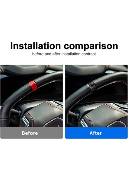 Chevrolet Için Gerçek Karbon Fiber Corvette C8 2020-2022 Direksiyon Simidi Dekorasyon Yüzük Kapak Iç Sticker (Kırmızı) (Yurt Dışından) fırsatları