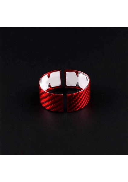 Chevrolet Için Gerçek Karbon Fiber Corvette C8 2020-2022 Direksiyon Simidi Dekorasyon Yüzük Kapak Iç Sticker (Kırmızı) (Yurt Dışından) indirimleri