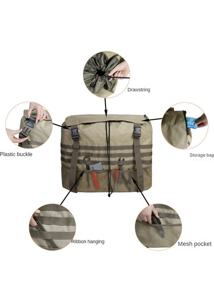 Büyük Kapasiteli Yedek Lastik Depolama Çantası Wrangler Için Universal Jk Jku Jl Jlu Açık Hava Off-Road Recovery Gear Haki Için (Yurt Dışından)