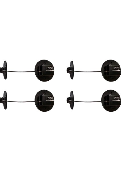 4x Buzdolabı Güçlü Yapıştırıcı 3 Haneli Şifre Kilidi Kabine Dosyası Çekmecesi Pencere Çocuk Güvenliği (Yurt Dışından)