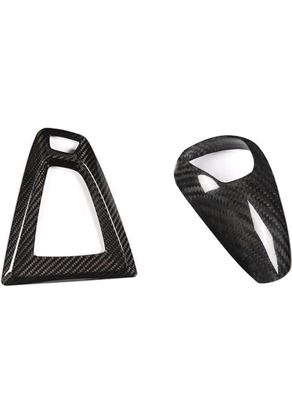 Bmw F80 F82 F87 M3 M4 M2 M5 F83 F85 X5M F86 Için Gerçek Karbon Fiber Araç Dişli Vites Değiştirme Düğmesi Kapak Kapağı Çıkartma Panel Trim (Yurt Dışından)