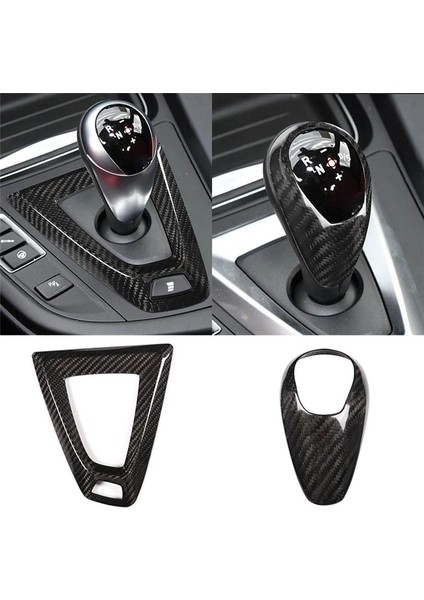 Bmw F80 F82 F87 M3 M4 M2 M5 F83 F85 X5M F86 Için Gerçek Karbon Fiber Araç Dişli Vites Değiştirme Düğmesi Kapak Kapağı Çıkartma Panel Trim (Yurt Dışından) fırsatları