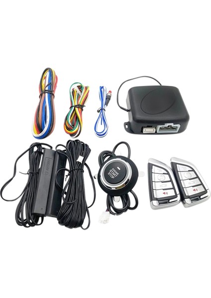Araba Motor Tek Kez Başlatma Düğmesi Sistemi Pke Anahtarsız Giriş Sistemi Araba Hırsızlık Önleme Alarmı Uzaktan Başlat Ateşleme Sistemi (Yurt Dışından)