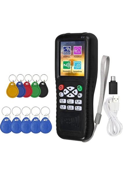 X100 Rfıd Nfc Akıllı Kart Okuyucu Yazarı+5 x UID/5200 Anahtarlık Rfıd Duplicator Ic Ic Kart Programcı Şifreli Anahtar Fotokopi (Yurt Dışından)
