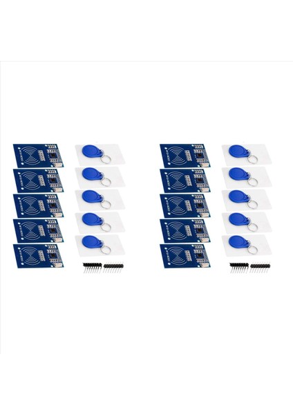 Arduino ve Raspberry Pi Için Uyumlu 10X Rfıd Kiti RC522 13 56 Mhz Spı ile Uyumlu (Yurt Dışından)