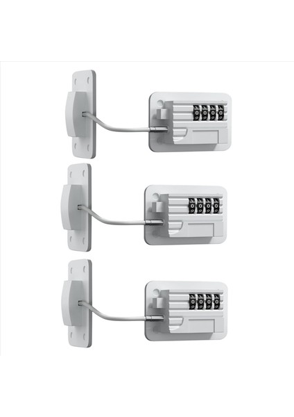 3x Buzdolabı Kilidi Buzdolabı Dondurucular ve Dolaplar Için 4 Hanaklı Kombinasyon Kilidi Damdır Yok Takas Çocuğu (Yurt Dışından)