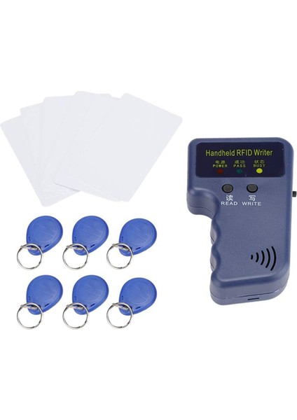 Elde Taşınır Rfıd Kart Fotokopi Makinesi 125KHZ Kimlik (EM4100/HID/AWID) 6 Yazılabilir Anahtarlık+6 Yazılabilir Kart ile Duplicator Okuyucu Yazarı (Yurt Dışından)