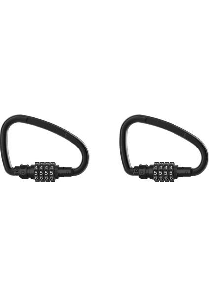 2x Kombinasyon Kilitleri 4 Haneli Ağır Hizmet Tipi Karabiner Klipler Ilmekli Bilet Güvenlik Kablosu Kilidi Için D Şeklinde Kod Kilidi (Yurt Dışından)