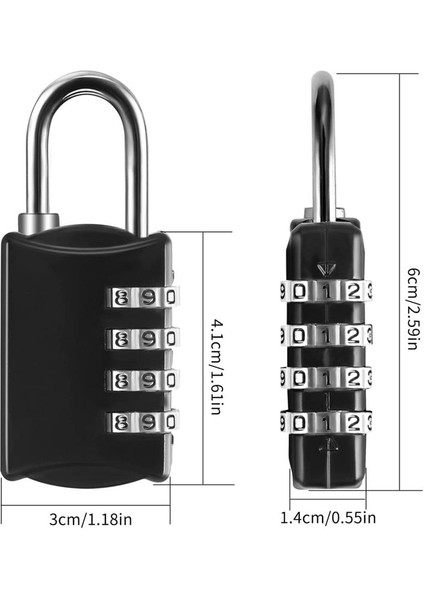 Kombinasyon Kilitler Metal Kodu ile 4 Baslı Kilidi Kilidi Kilit Hava Durumu Tabanlı Bavul Kilidi Kilit Soyunma Salonu Beyaz (Yurt Dışından) fiyatları