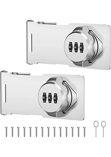 Dolap Kapısı Kilidi Anti-Hırsızlık Şifresi Kilit Kıyafetleri Locker Çift Kapı Tokası Itme-Pull Kemer Kilit Kart Çekmece Kilidi (Yurt Dışından)