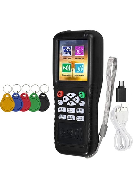 X100 Rfıd Nfc Akıllı Kart Okuyucu Yazarı+5xuid Keychain Rfıd Çoğaltıcı Kimlik Ic Kart Programcı Şifreli Anahtar Fotokopi Makinesi (Yurt Dışından)