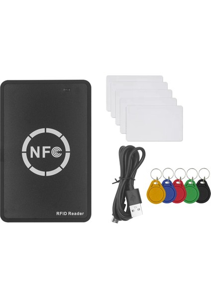 Rfıd Nfc Akıllı Çip Okuyucu/yazar+5xcuid Kart+Uıd Anahtarlık Rfıd Çoğaltıcı Etiket Kopyala Klon Id Ic Anahtar Rozet Fokal Makinesi (Yurt Dışından)