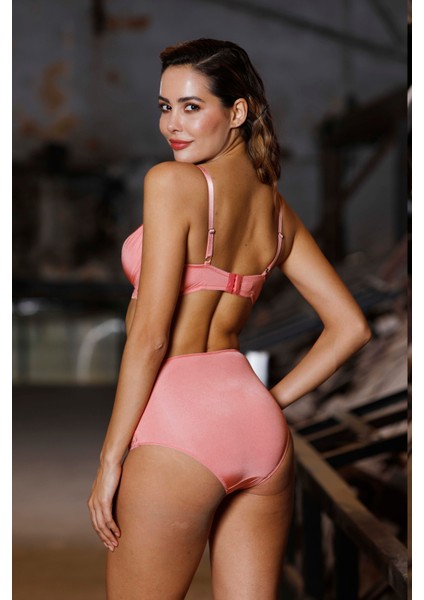 Golshan Giorgia Control Slip,yüksek Bel Kadın Koral Dantelli Vizon Külot fırsatları