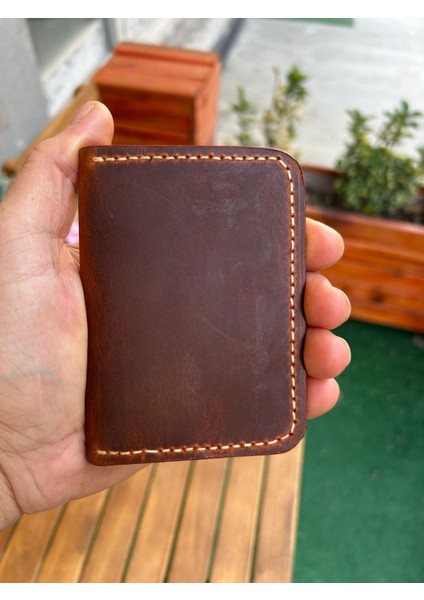 Liberta El Yapımı Hakiki Gerçek Deri Kadın Erkek Kart Cüzdanı Taba Rengi indirimleri
