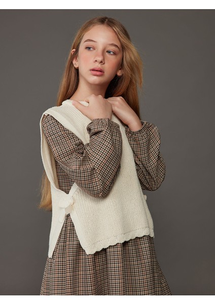 Yeni Sezon Ekose Kız Çocuk Elbise ve Süveter fiyatları