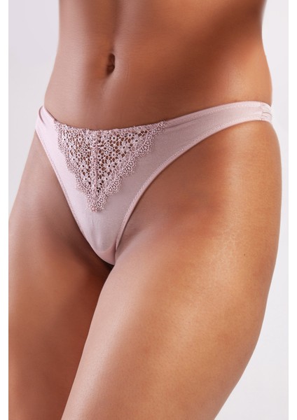 Golshan Garland String, Kadın Güpürlü Açık Pembe Külot fırsatları