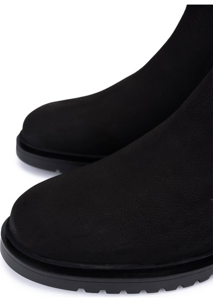 Erkek Hakiki Deri Siyah Nubuk Casual Bot 1174 4116 Erk Bot SK25-26 Sıyah Nbk modelleri