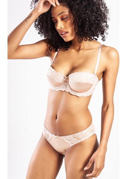 Golshan Gitana String, Kadın Dantelli Ekru Külot