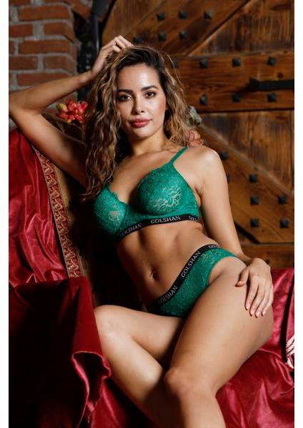 Golshan Gaudi Brazilian Slip, Kadın Dantel Brezilyan Yeşil Külot fiyatları