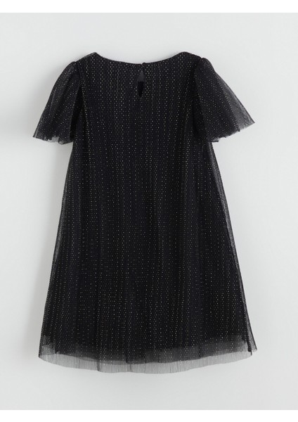 Yeni Sezon Bisiklet Yaka Kurdele Detaylı Kız Çocuk Elbise fiyatları