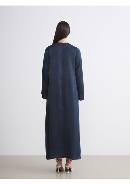 Yeni Sezon Bisiklet Yaka Saten Elbise fırsatları