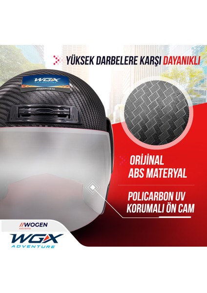 Karbon Yarım Kask Siyah (L) fırsatları