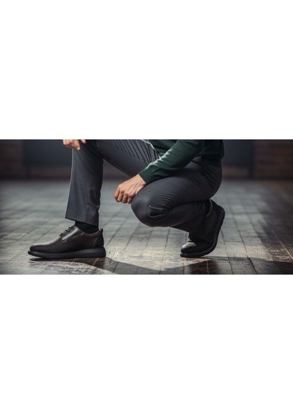 GR0442 Hakiki Nubuk Deri Koyu Kahverengi Topuksuz Eva Taban Üst Kalite Klasik Spor Ayakkabı modelleri