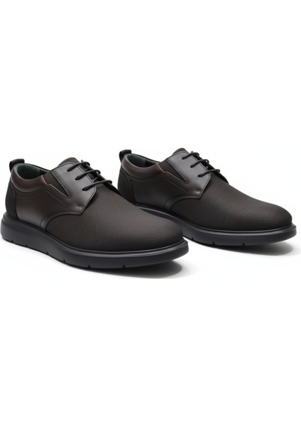 GR0442 Hakiki Nubuk Deri Koyu Kahverengi Topuksuz Eva Taban Üst Kalite Klasik Spor Ayakkabı indirimleri