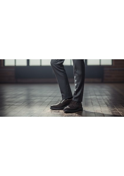 GR0442 Hakiki Nubuk Deri Koyu Kahverengi Topuksuz Eva Taban Üst Kalite Klasik Spor Ayakkabı