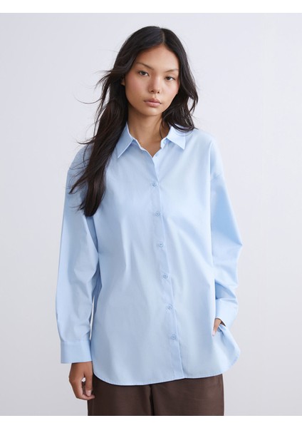 Yeni Sezon Poplin Kadın Gömlek Tunik