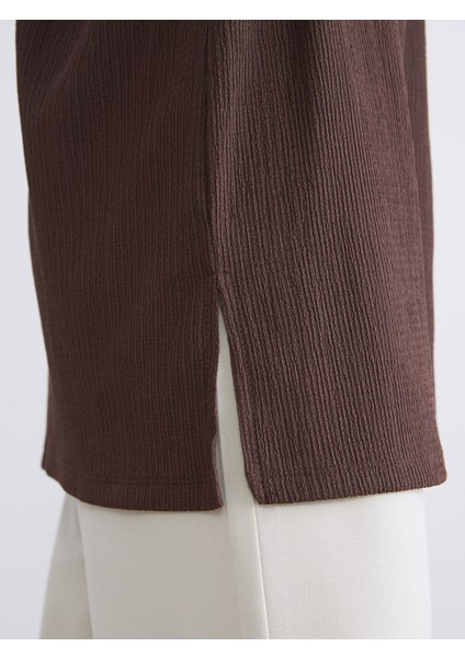 Yeni Sezon Bisiklet Yaka Fırfırlı Kadın Tunik modelleri