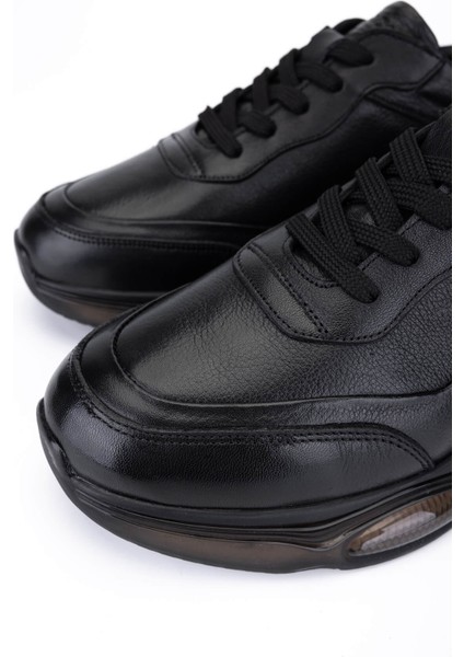 Erkek Siyah Deri Sneakers & Spor Ayakkabı 246 1023 Erk Ayk SK25-26 Sıyah Dr modelleri