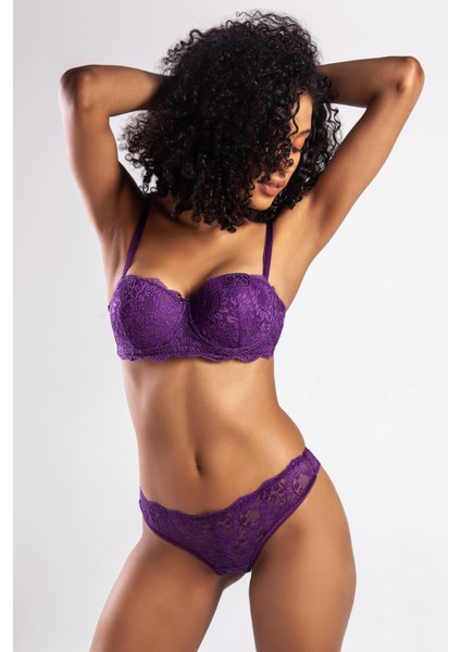 Golshan Gcolors Brazillian Külot, Kadın Dantelli Mor Brezilyan Külot fırsatları