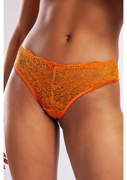 Golshan Gcolors Brazillian Külot, Kadın Dantelli Turuncu Brezilyan Külot