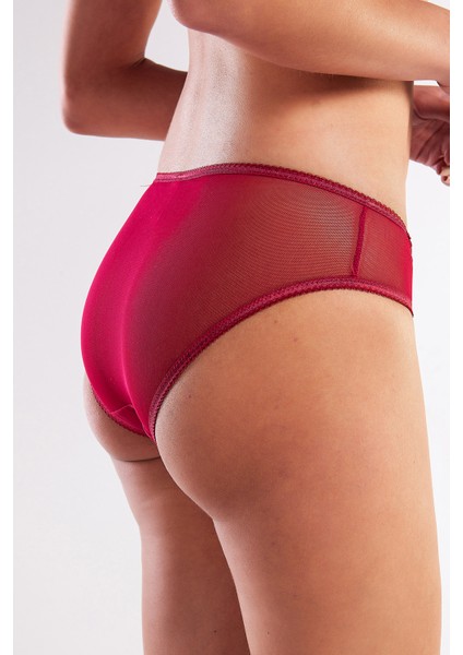 Golshan Gaspara Slip, Kadın Güpürlü Tüllü Şarap Renkli Normal Kesim Külot fırsatları