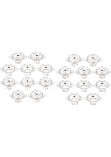 20PCS Seramik B9A Gümüş Kaplamalı 9pin Vakum Tüp Soket Paneli Şasi Montajı ECC81 ECC82 ECC83 EL84 6922 Vakum Tüpü (Yurt Dışından)