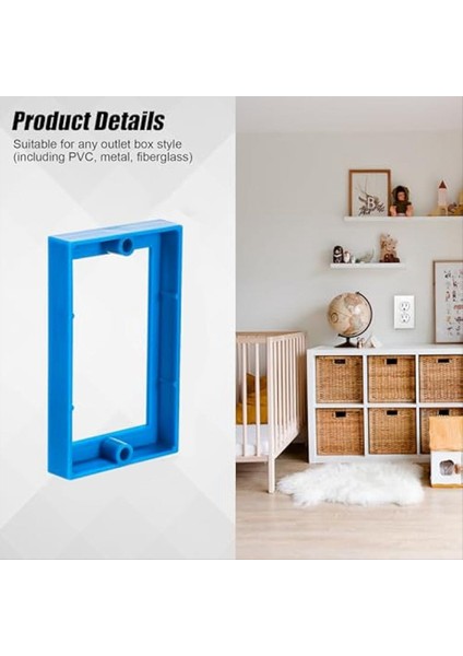 4pcs 1/2inch Tek Çetiştir Outlet Box Genişletici Elektrik Outlet Exepender Exeptle Exepender Outlet Uzatma Kutusu Mavi (Yurt Dışından) modelleri