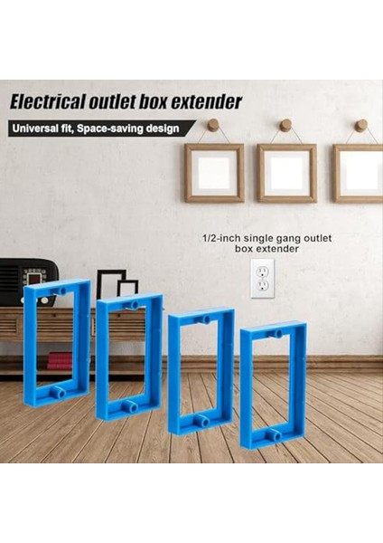 4pcs 1/2inch Tek Çetiştir Outlet Box Genişletici Elektrik Outlet Exepender Exeptle Exepender Outlet Uzatma Kutusu Mavi (Yurt Dışından) fırsatları