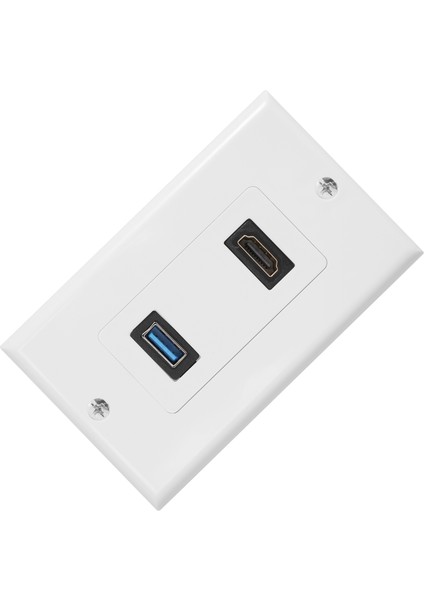 1x 2port Hdmı+Usb 3 0 Dişi Duvar Yüz Plakası Paneli Çıkış Soketi Genişletici Beyaz (Yurt Dışından) fiyatları