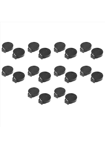 20 Pcs CR2450 Para Hücre Düğmesi Pil Soketi Tutucu Kılıf 2 Pimler Siyah (Yurt Dışından)