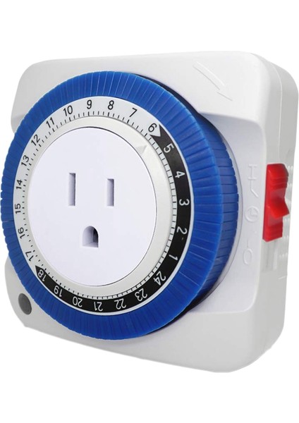 Çıkış Zamanlayıcı Anahtarı 24 Saatlik Plug-In Elektrikli Mekanik Çıkış Zamanlayıcı Anahtarı Outlet Mekanik Zamanlama Soketi Abd Fişi (Yurt Dışından)