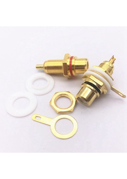 40PCS Altın Kaplama Rca Terminal Jack Fiş Amplifikatör Hoparlör Için Kadın Soketi Şasi Paneli Konektörü (Yurt Dışından) fiyatları