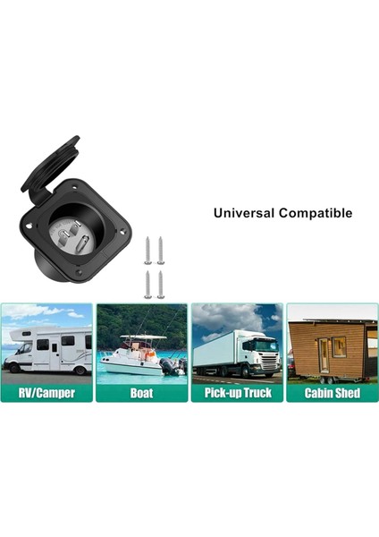 15 Amp Çıkış Fişi 5-15 125V Rv Çıkış Rv Teknesi Için Su Geçirmez Kapalı (Yurt Dışından) fırsatları