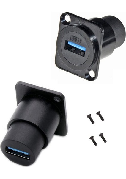 2pcs D Tip Metal Usb3 0 Soket Kadın-Kadın USB 3 0 Konektör D Tipi USB Panel Montaj Lehimsiz Sinyal Bağlayıcı (Yurt Dışından)