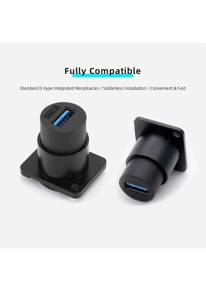 2pcs D Tip Metal Usb3 0 Soket Kadın-Kadın USB 3 0 Konektör D Tipi USB Panel Montaj Lehimsiz Sinyal Bağlayıcı (Yurt Dışından) modelleri