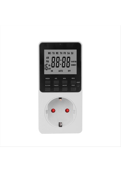 Dijital Zaman Anahtarı Mutfak Zaman Soketi Çıkışı 230V 7 Gün 12/24 Saat Programlanabilir Zamanlama Ab Fişi (Yurt Dışından)